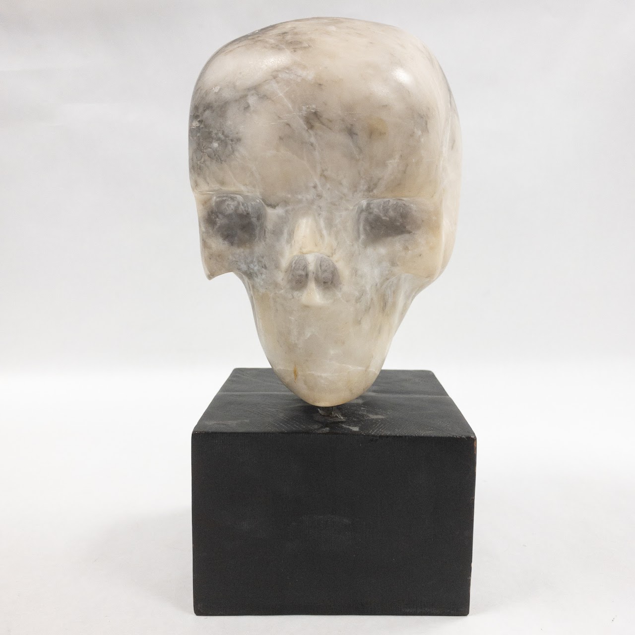 Skull and Face Double Sided Marble Sculpture