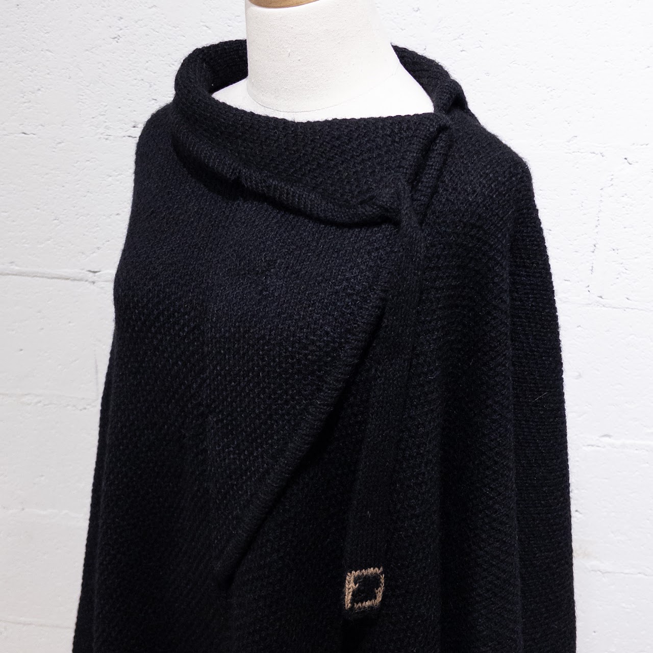 Fendi Vintage Alpaca-Blend Sleeved Poncho