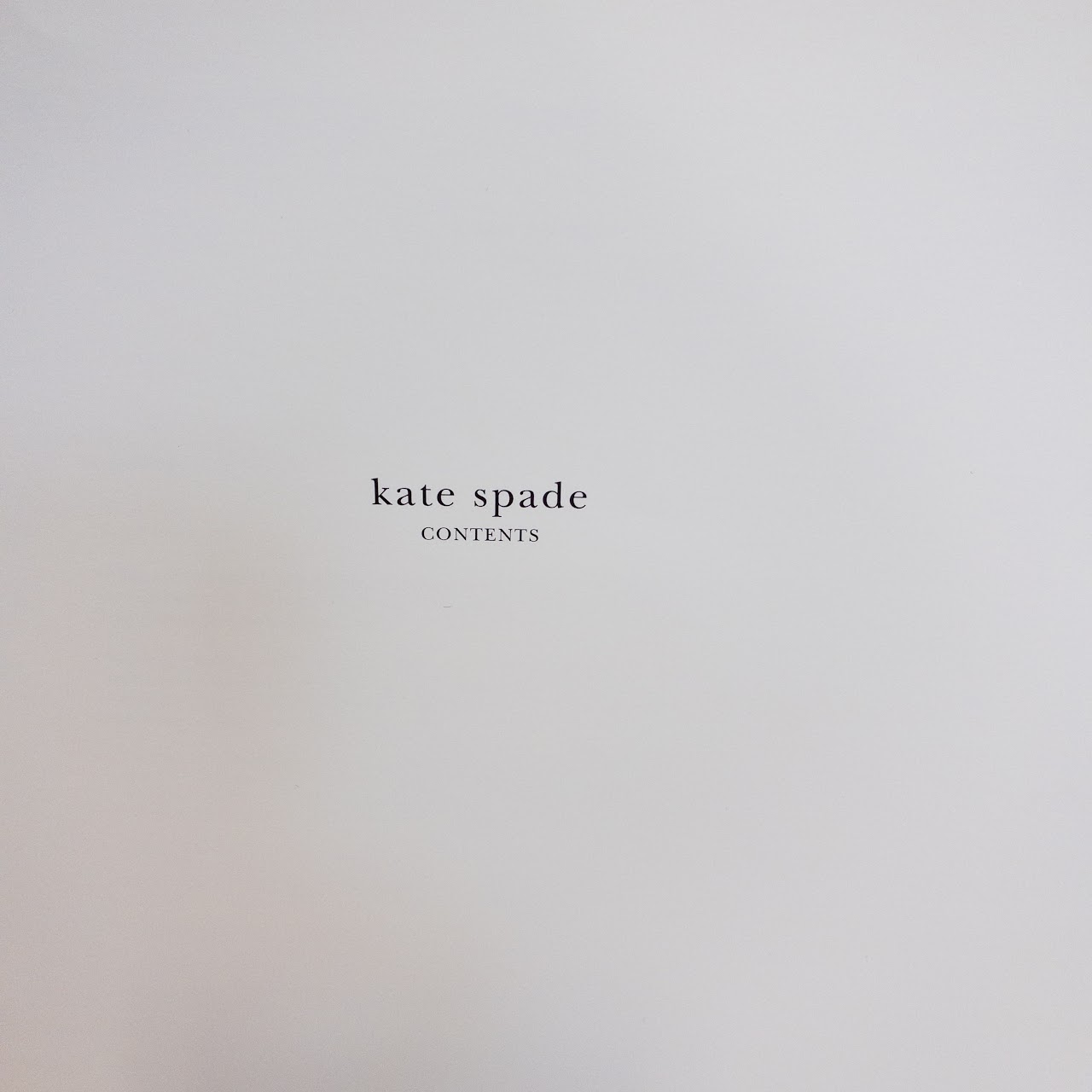 Kate Spade Contents ID # 1411