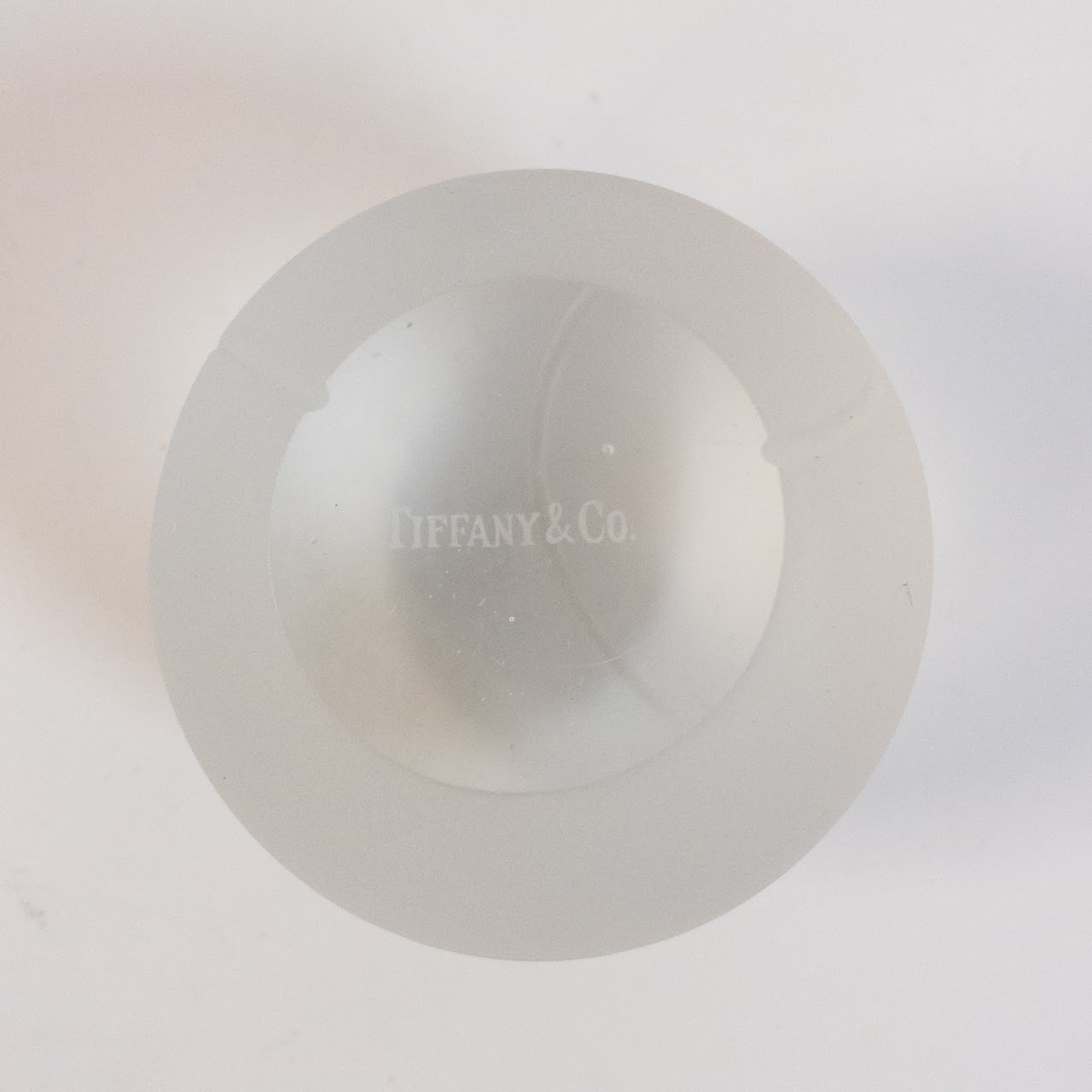 Tiffany & Co. Crystal Tennis Ball Paperweight