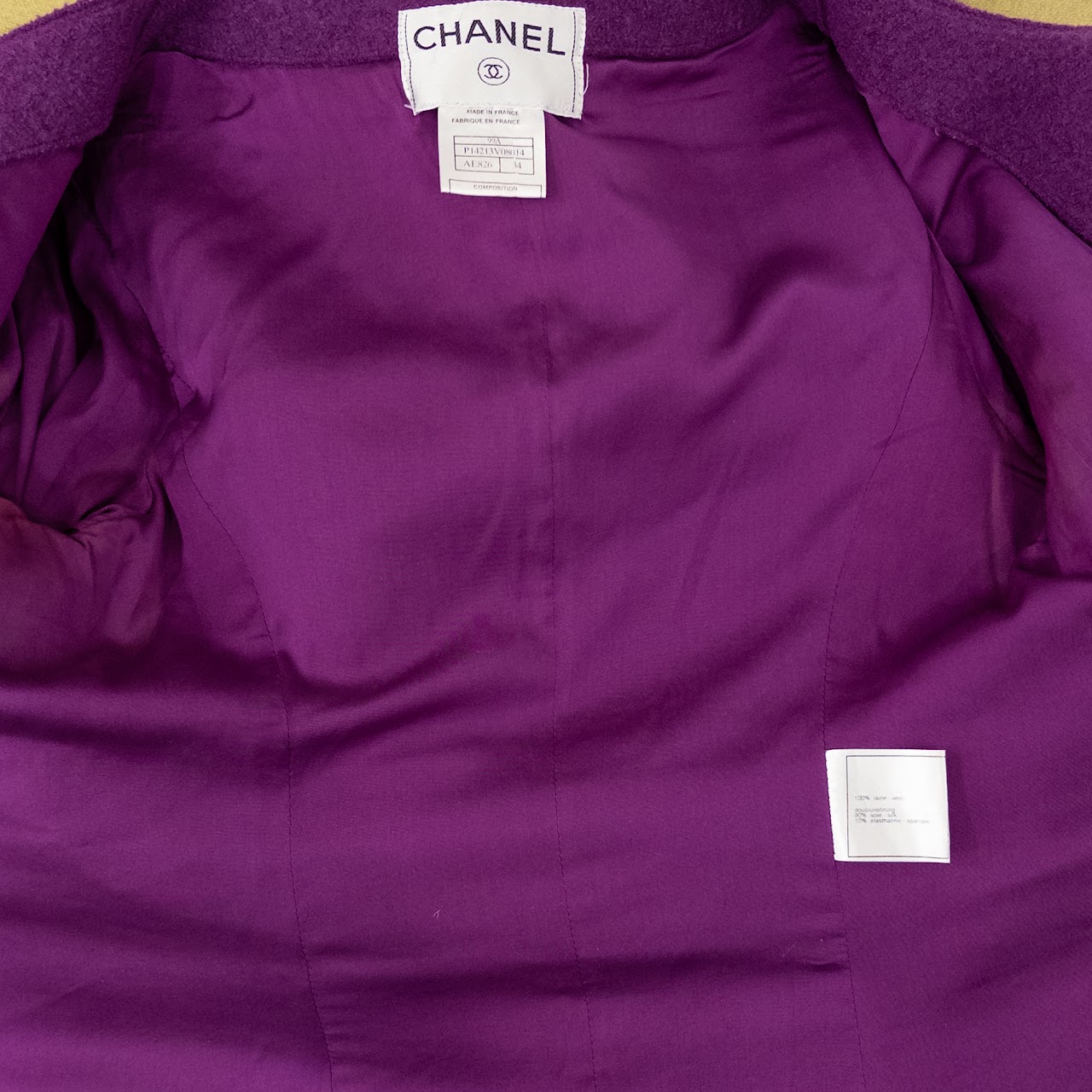 Chanel Purple Wool Jacket