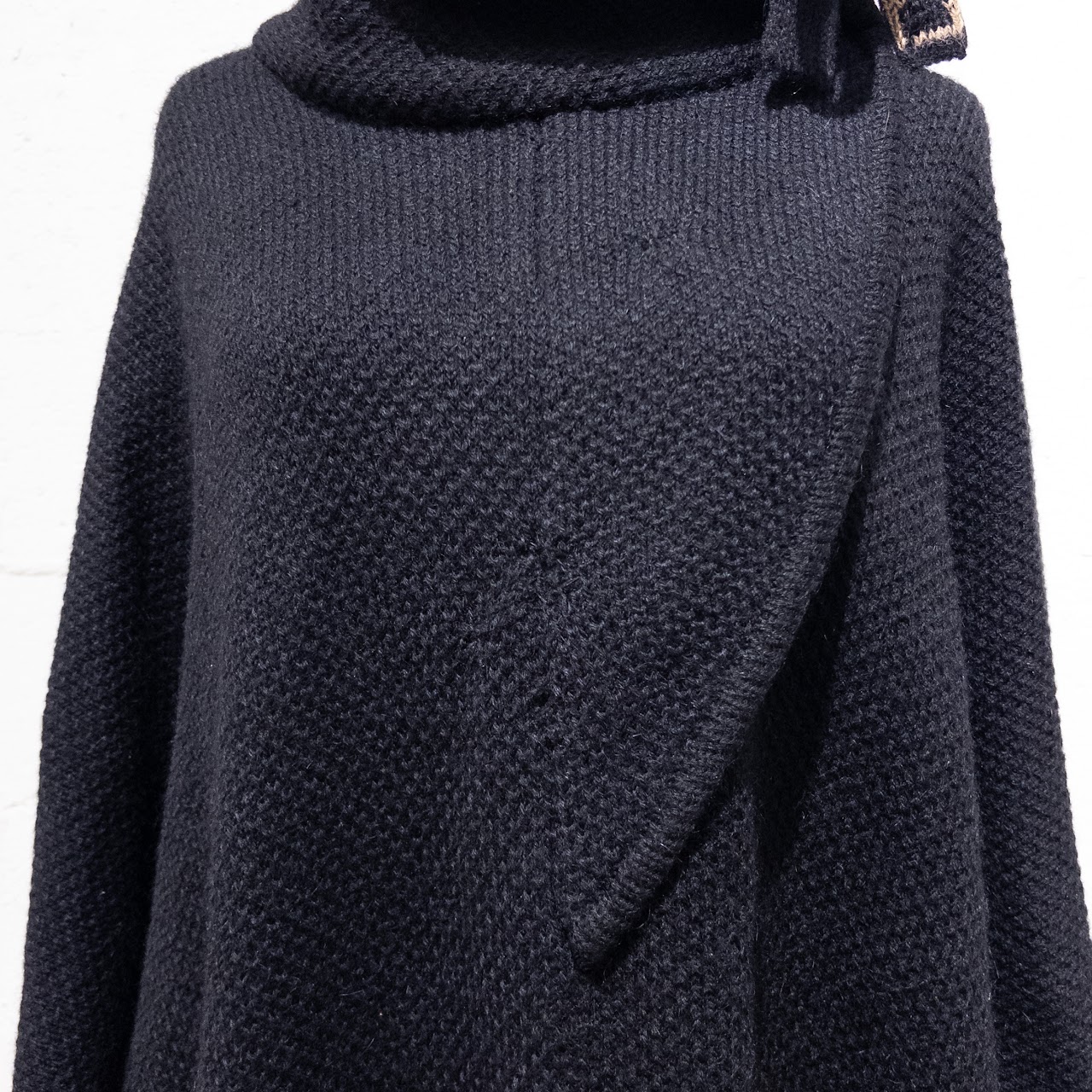 Fendi Vintage Alpaca-Blend Sleeved Poncho