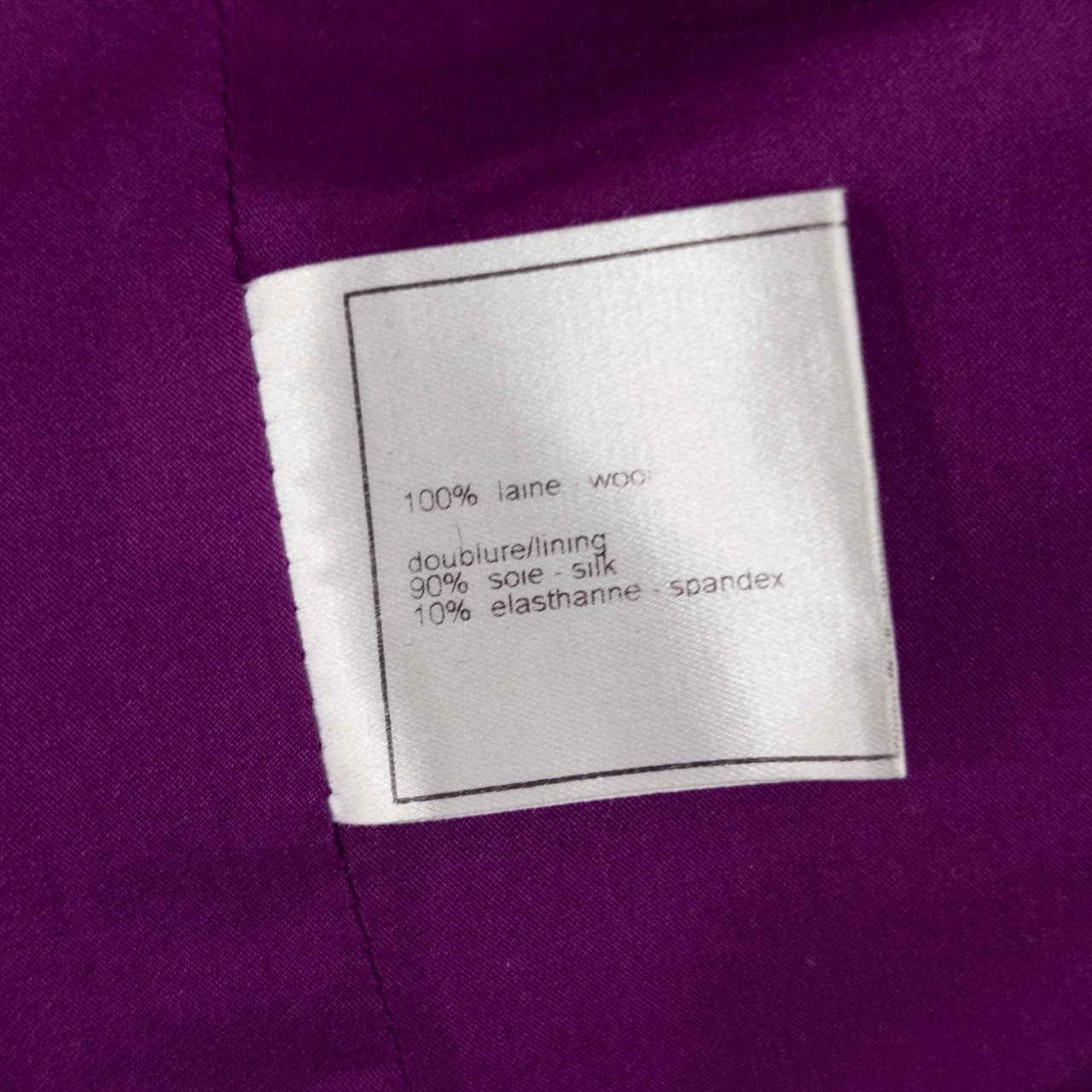 Chanel Purple Wool Jacket