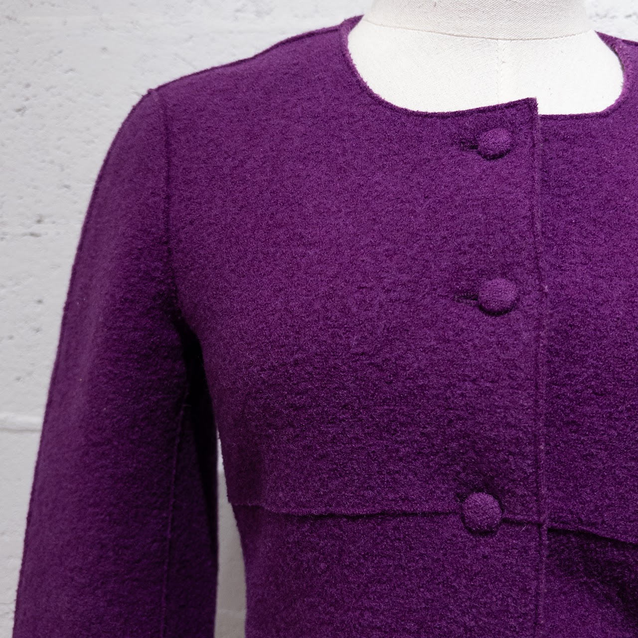 Chanel Purple Wool Jacket