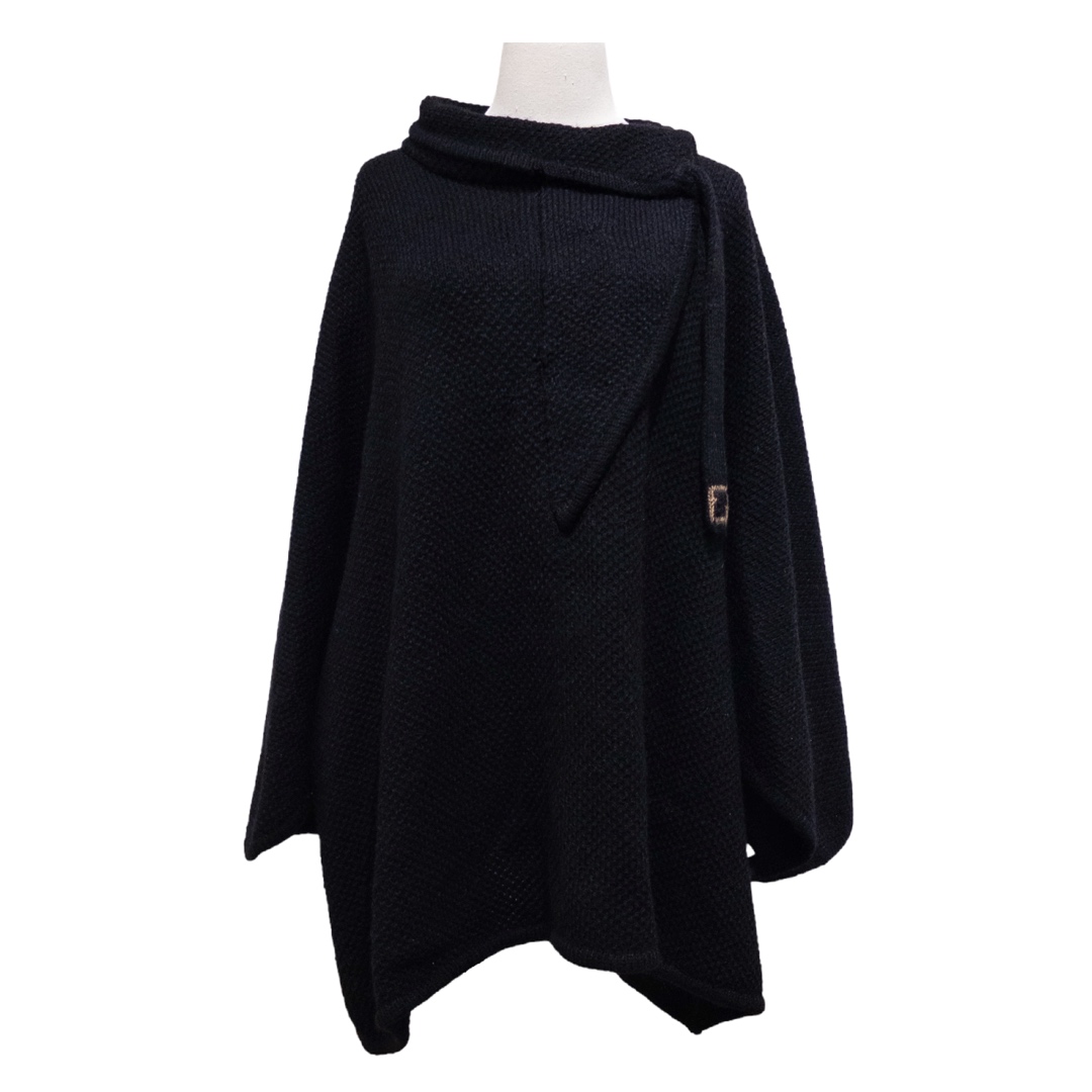 Fendi Vintage Alpaca-Blend Sleeved Poncho