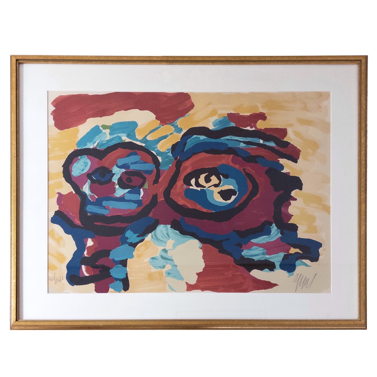 Karel Appel 'Mother and Little Boy' Signed Lithograph