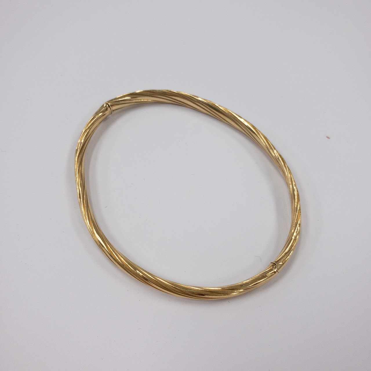 14K Gold Twisted Bangle Bracelet