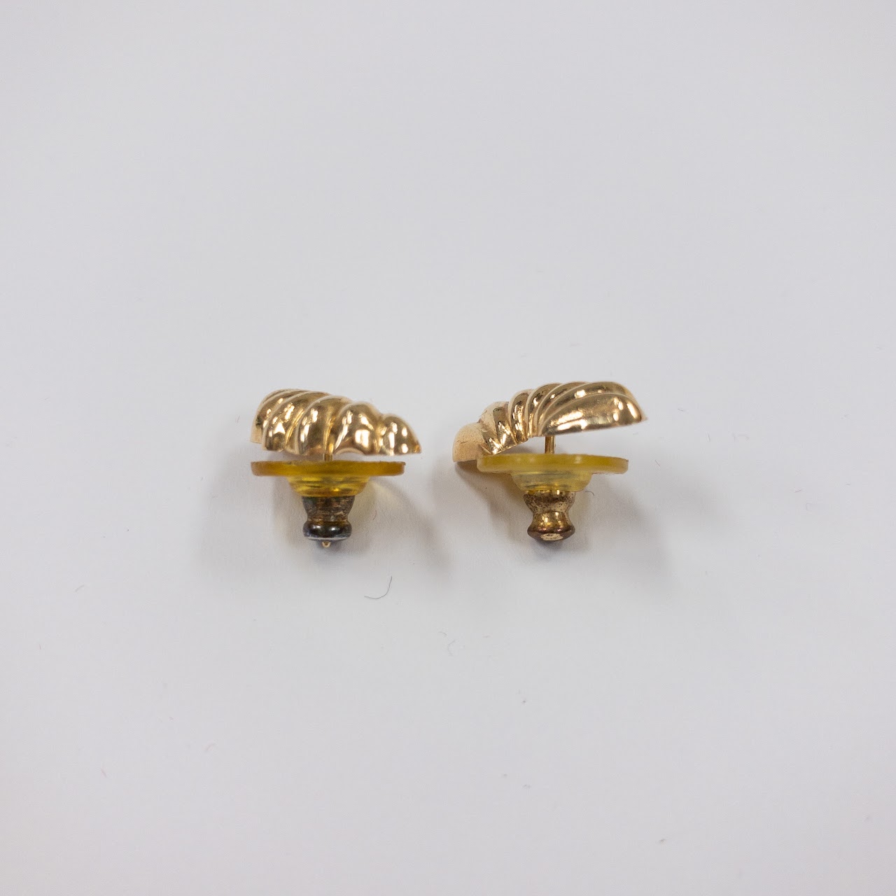 14K Gold Shell Earrings