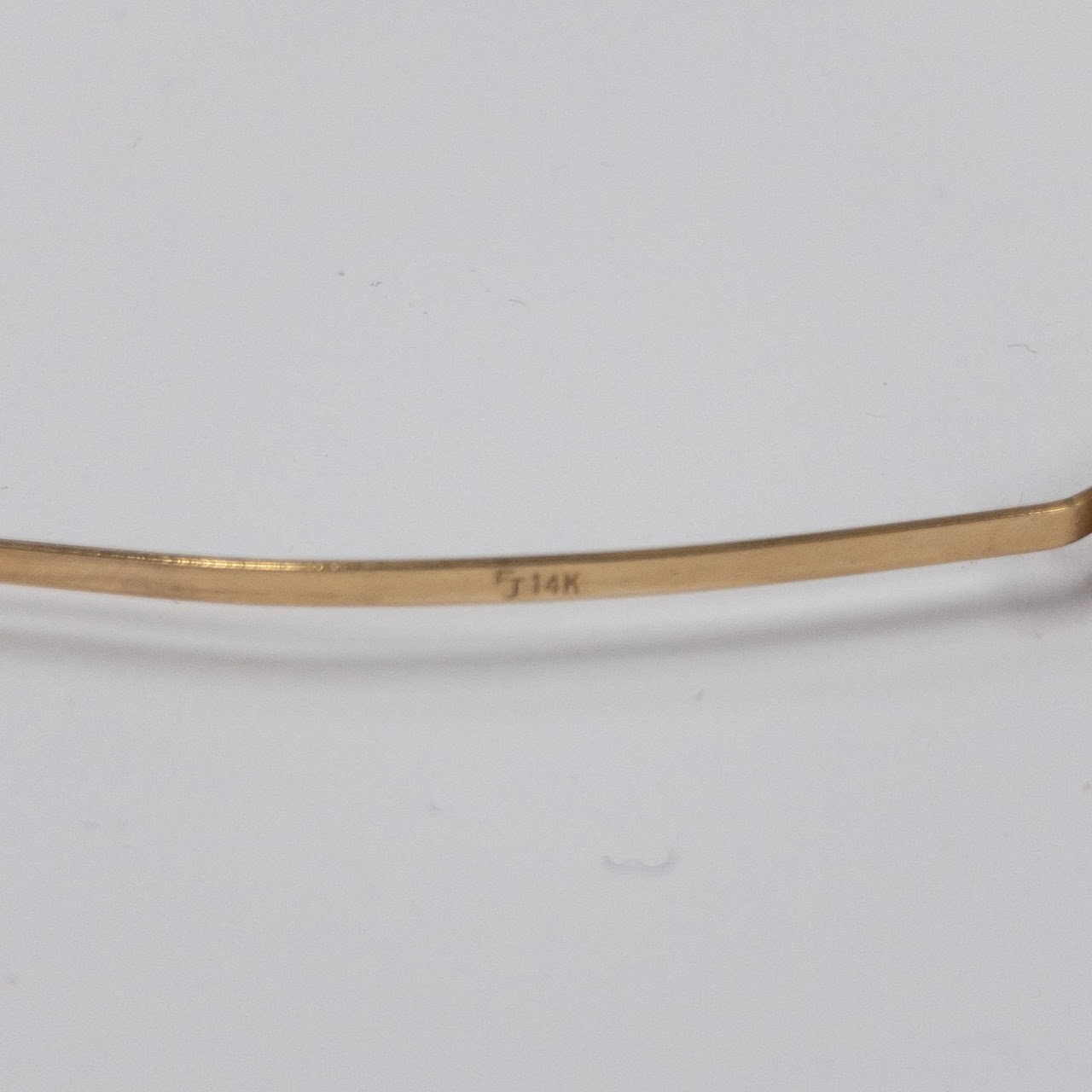 14K Gold Twisted Bangle Bracelet