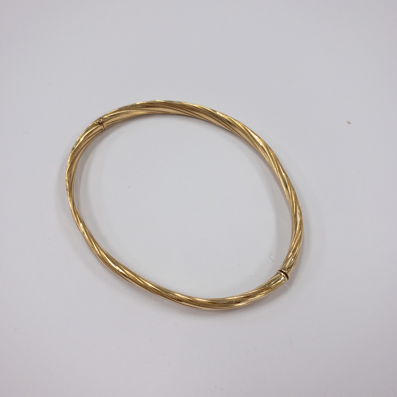 14K Gold Twisted Bangle Bracelet