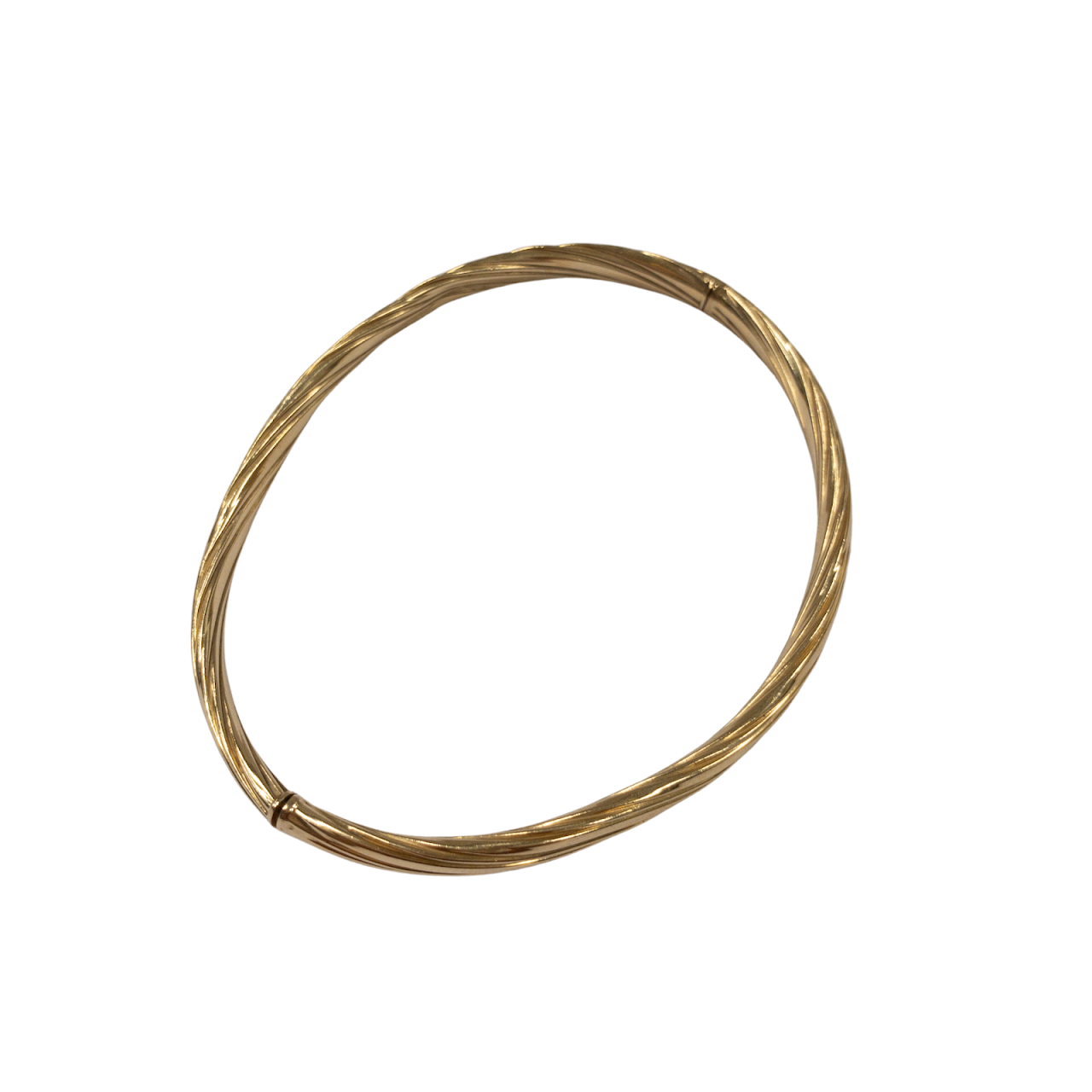 14K Gold Twisted Bangle Bracelet