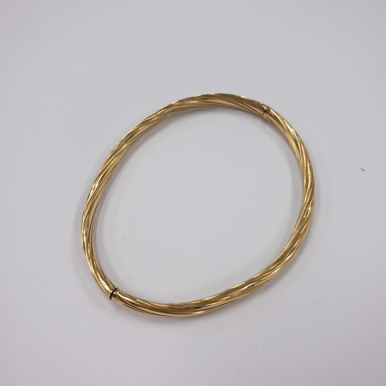 14K Gold Twisted Bangle Bracelet