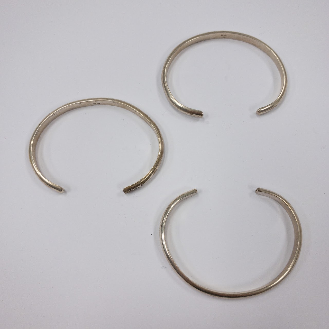 Sterling Silver Cuff Bracelet Trio