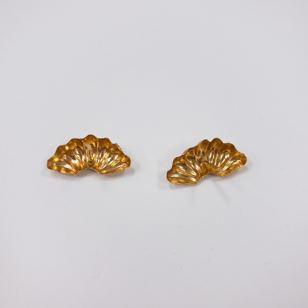 14K Gold Shell Earrings