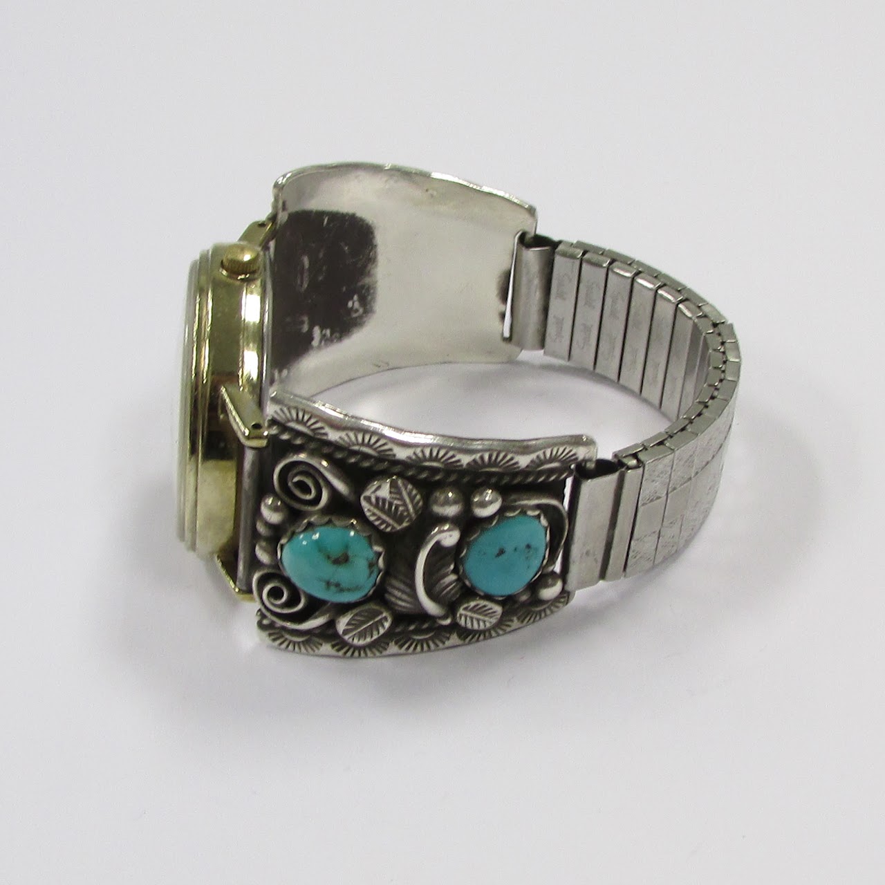 Sterling Silver & Turquoise Bracelet Watch