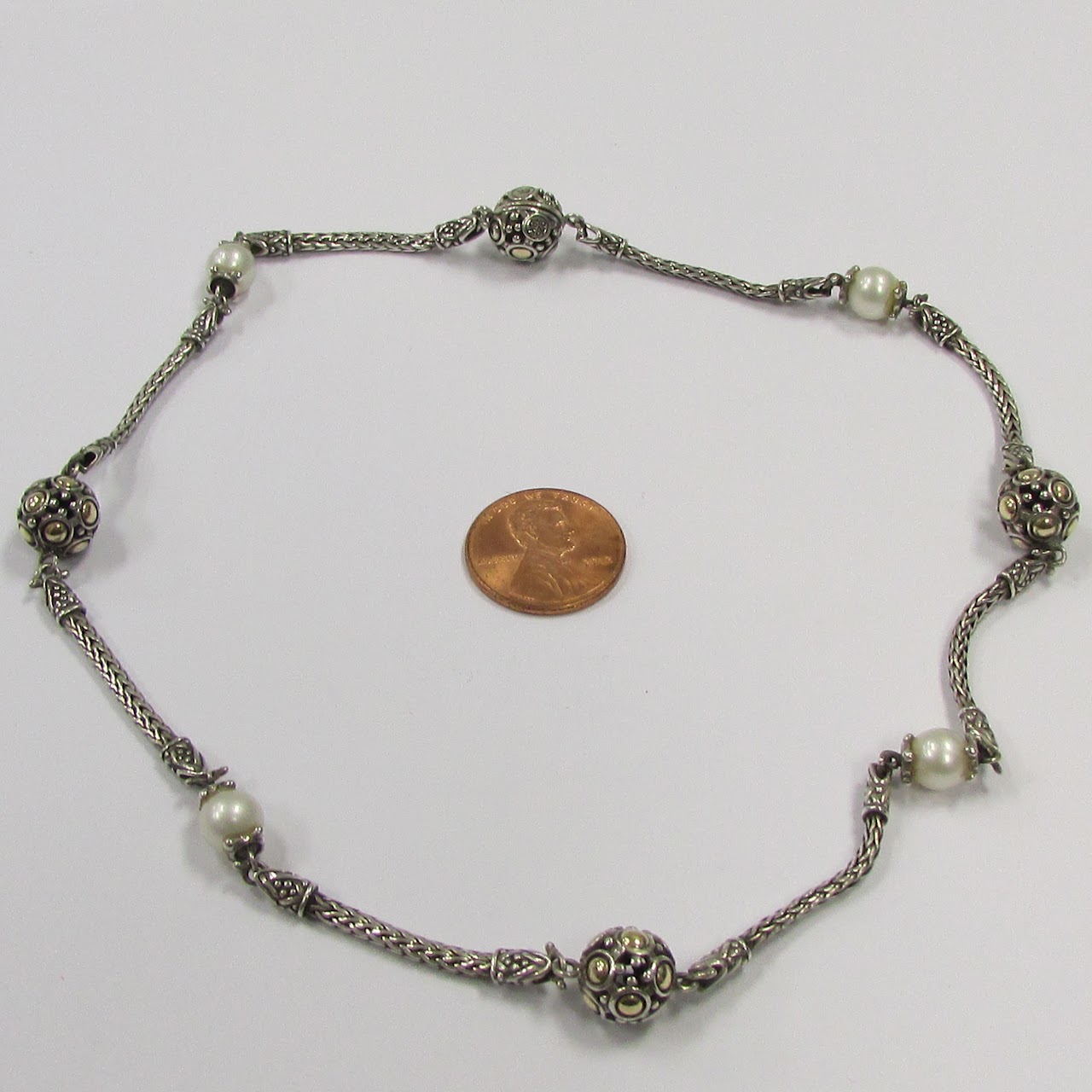 John Hardy 18K Gold & Sterling Silver Necklace