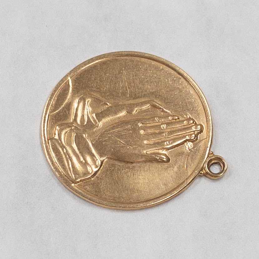 14K Gold Religious Pendant