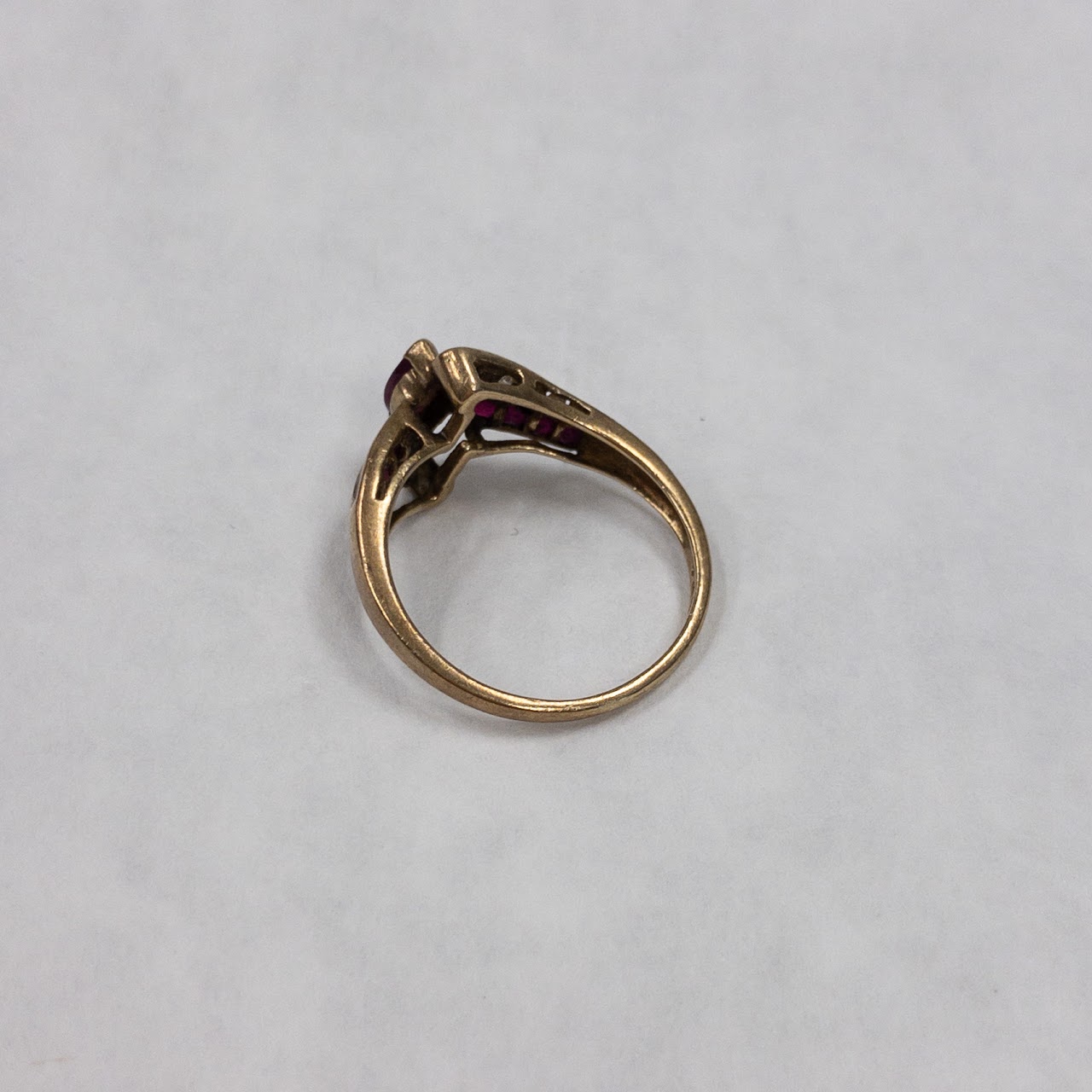 10K Gold Ruby & Diamond Ring