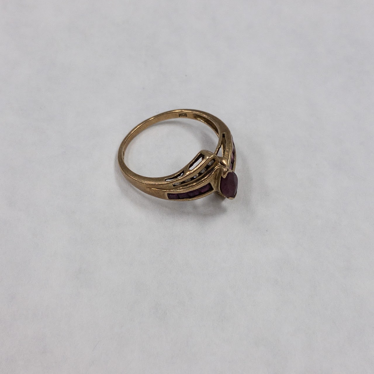 10K Gold Ruby & Diamond Ring