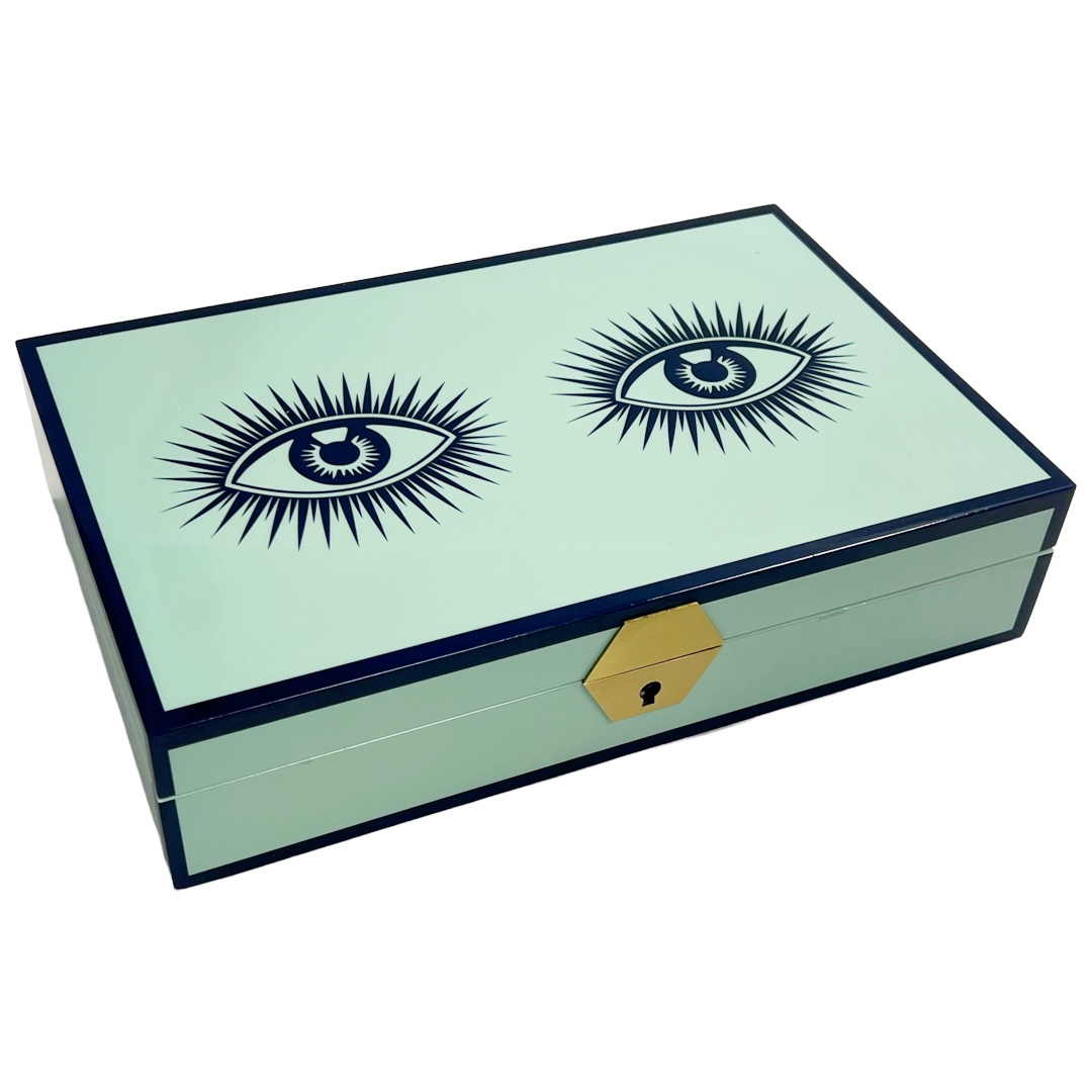 Jonathan Adler Le Wink Lacquered  Jewelry Box