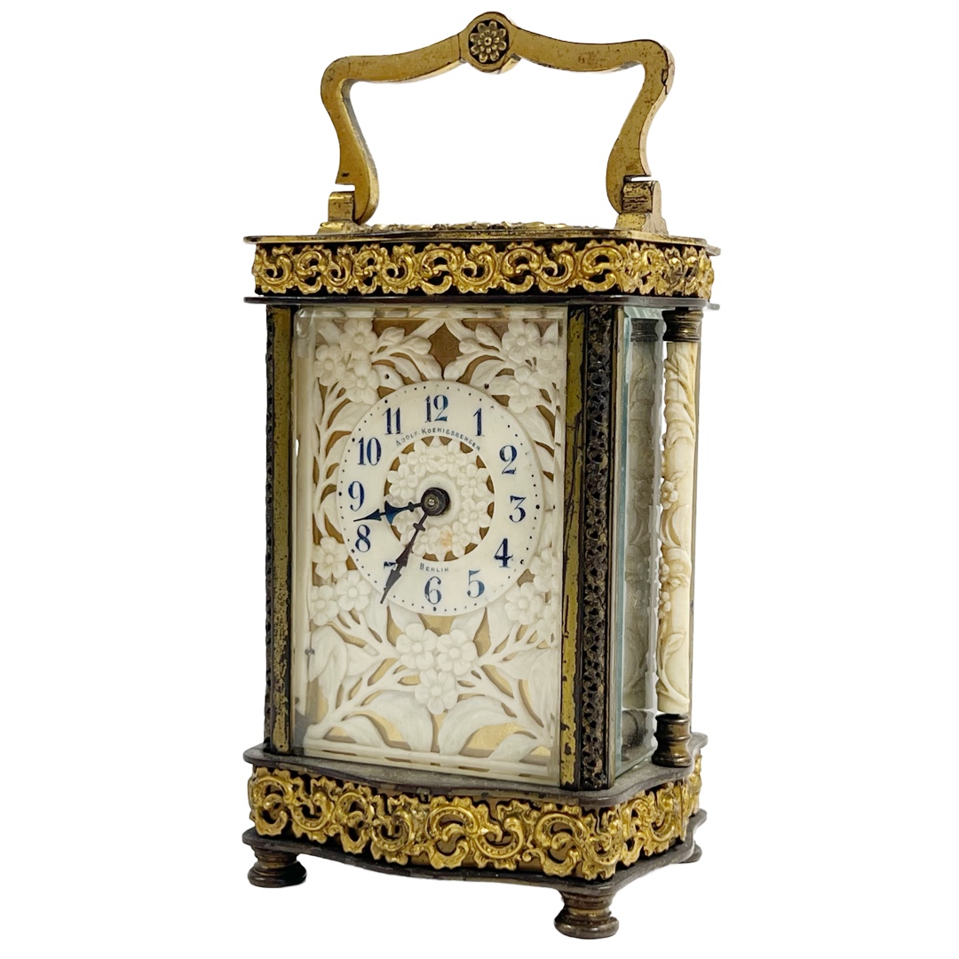 Late 19th C French Carriage Clock for Adolf  Koenigsberger, Berlin
