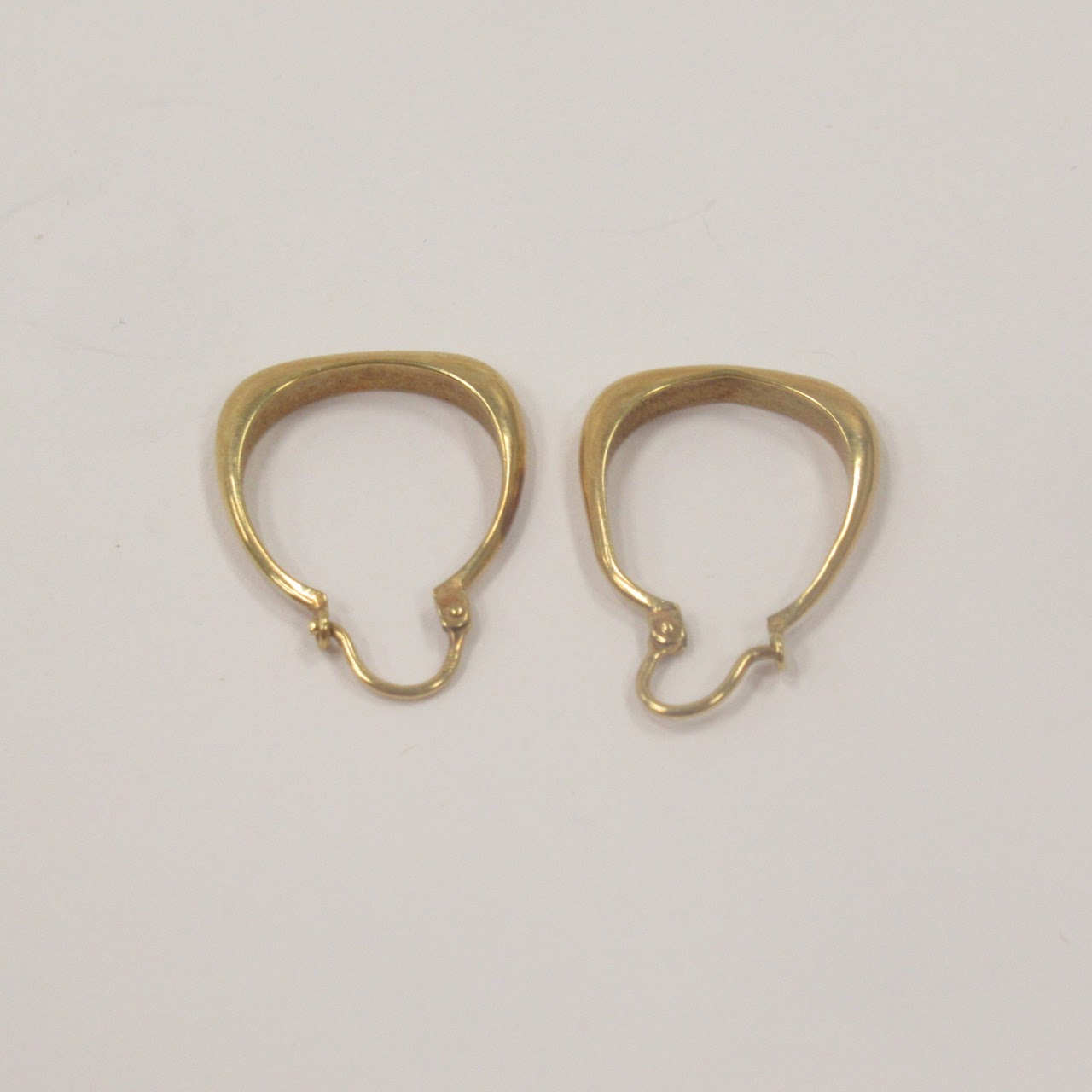 14K Gold Square Hoop Earrings