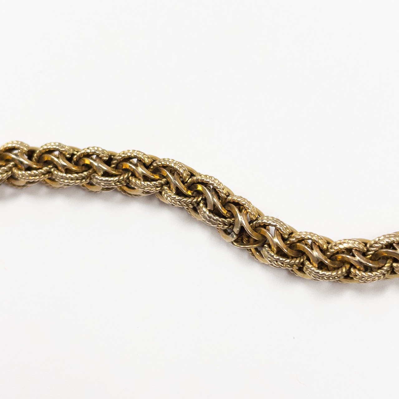 9K Gold Victorian Watch Chain with Slide