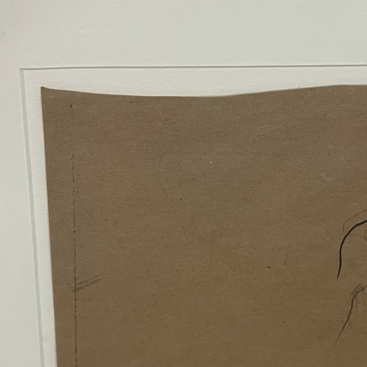 Friedman Signed Pastel & Graphite Figural Drawing