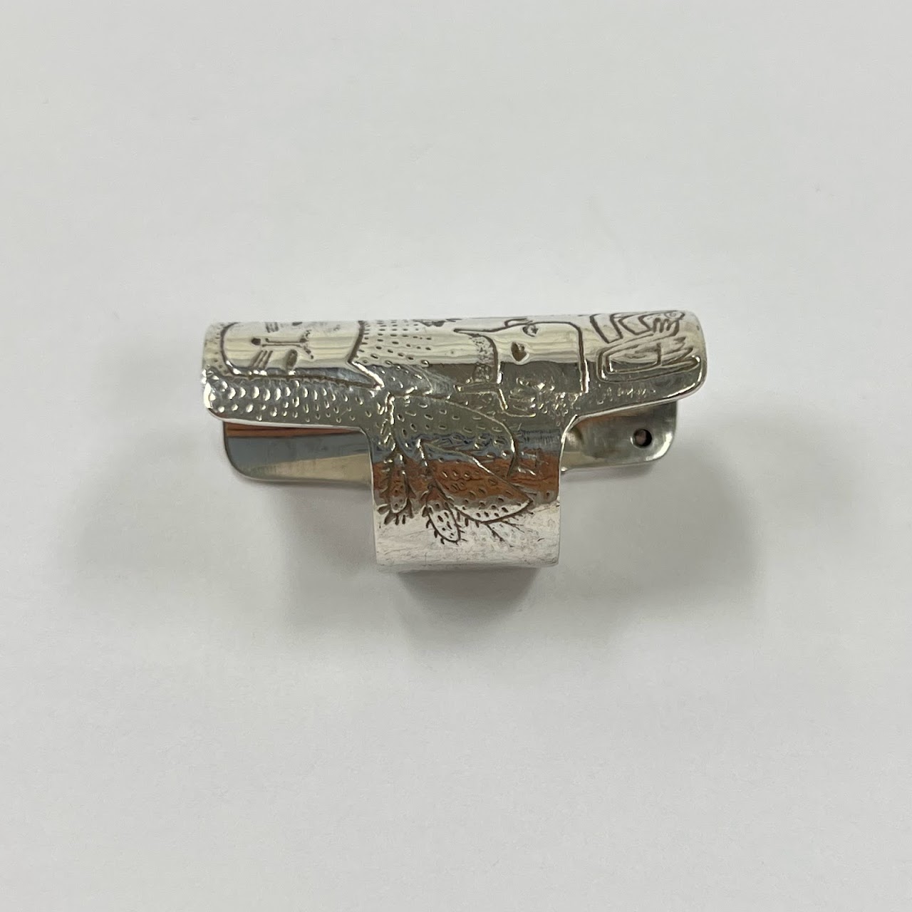 Sterling Silver & Smoky Quartz Ring with Matching Signed Aquatint Etching