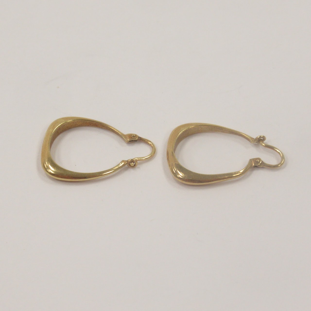 14K Gold Square Hoop Earrings