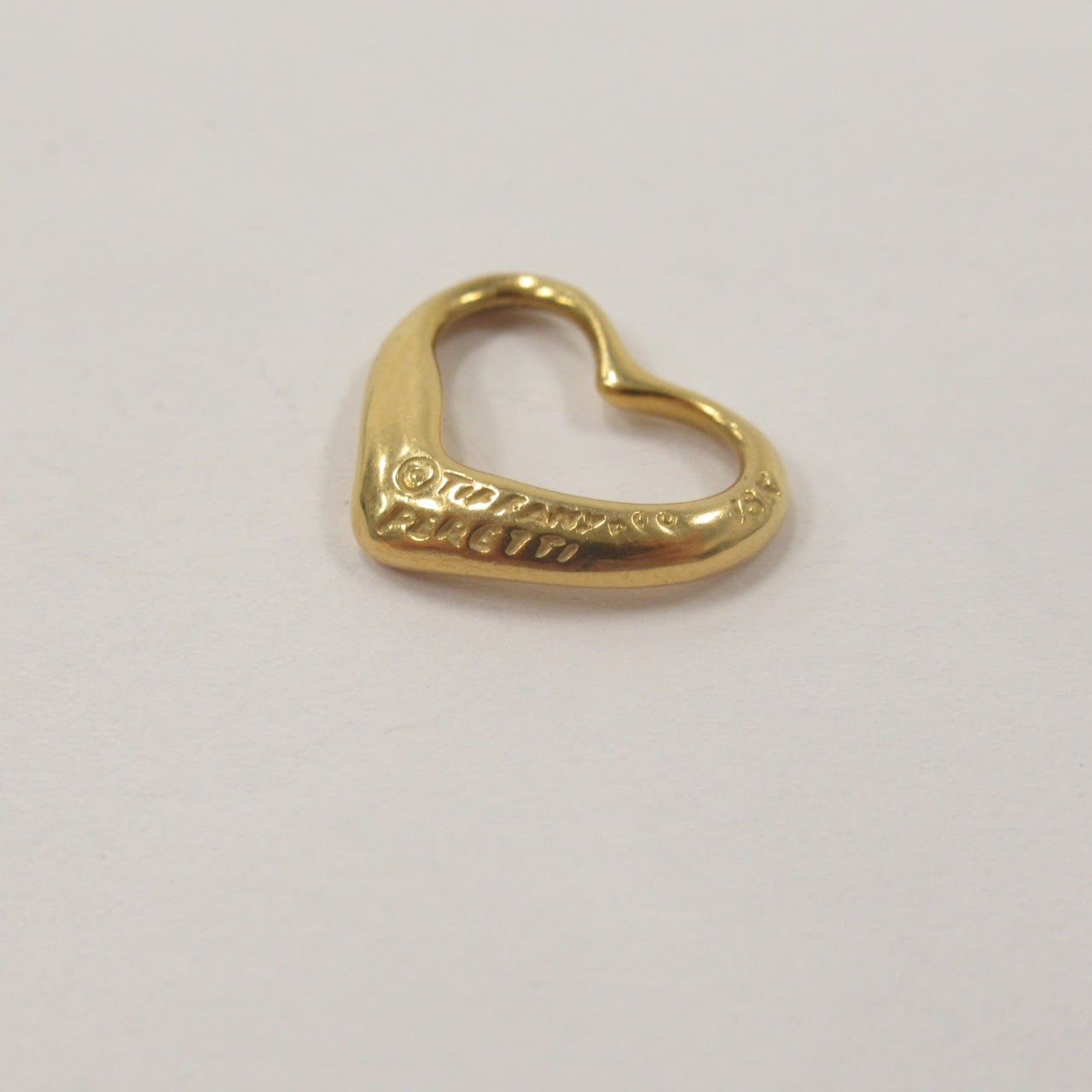 Tiffany & Co. X Elsa Peretti 18K Gold Open Heart Pendant