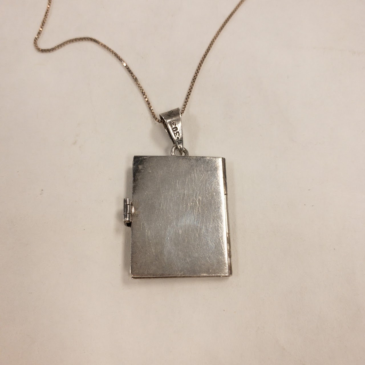 Sterling Silver Book Locket Necklace