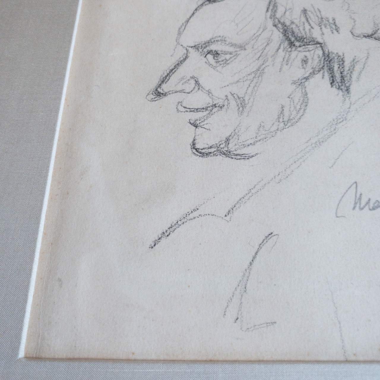 Maurice Becker (1889-1975) Signed Pencil Portrait