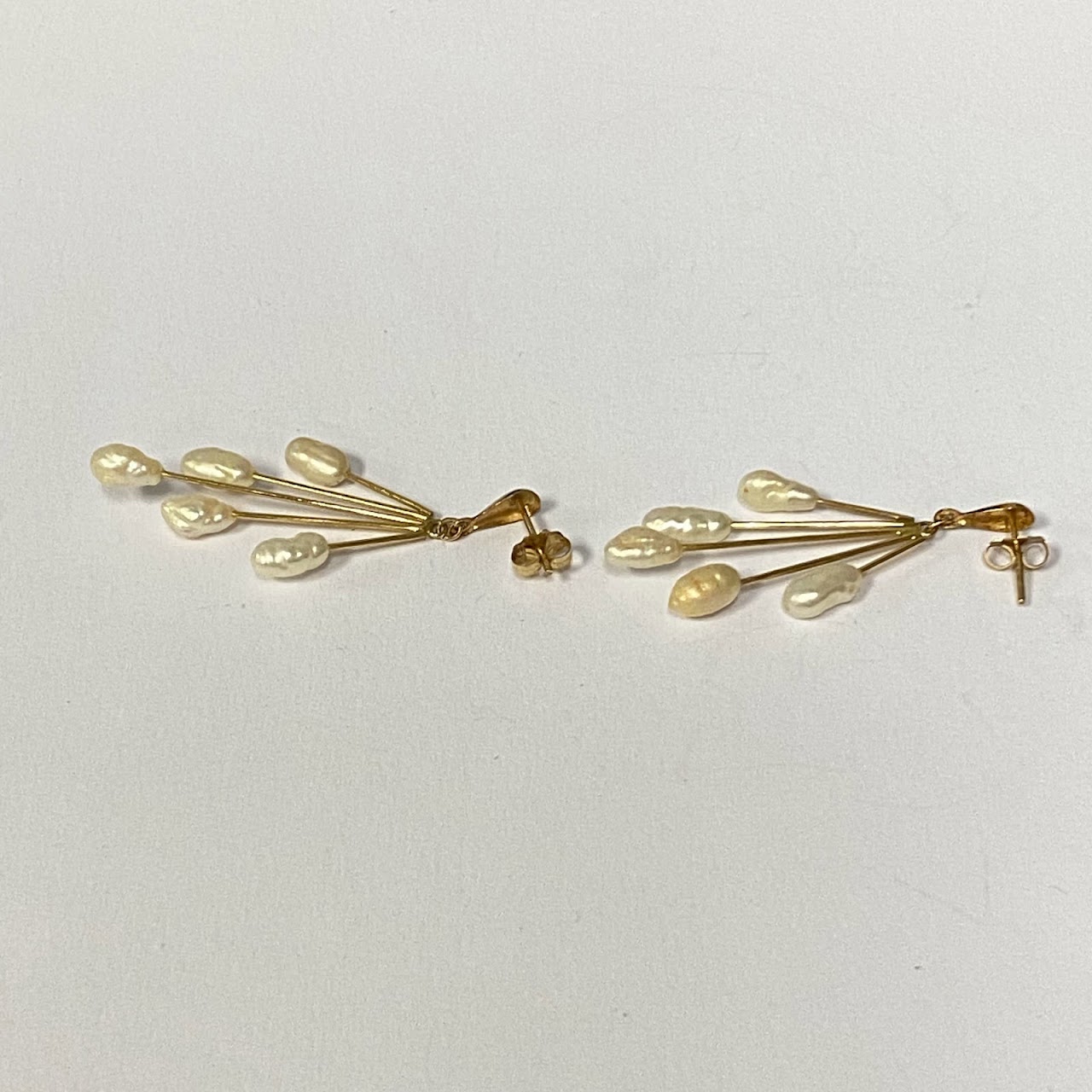 14K Gold & Seed Pearl Earrings