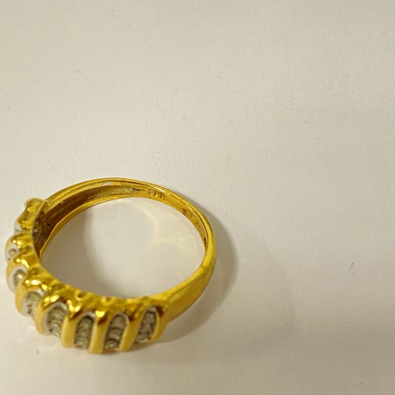 14K Gold & Diamond Wave Ring