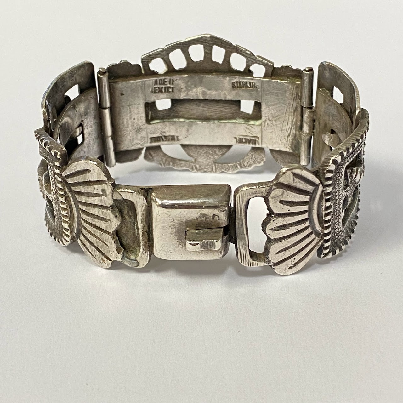 Sterling Silver Aztec Motif Bracelet