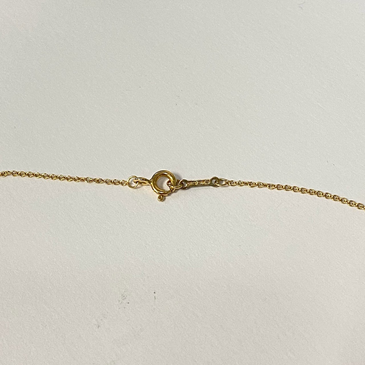 Tiffany & Co. x Paloma Picasso 18K Gold & Diamond  Loving Heart Bar Necklace