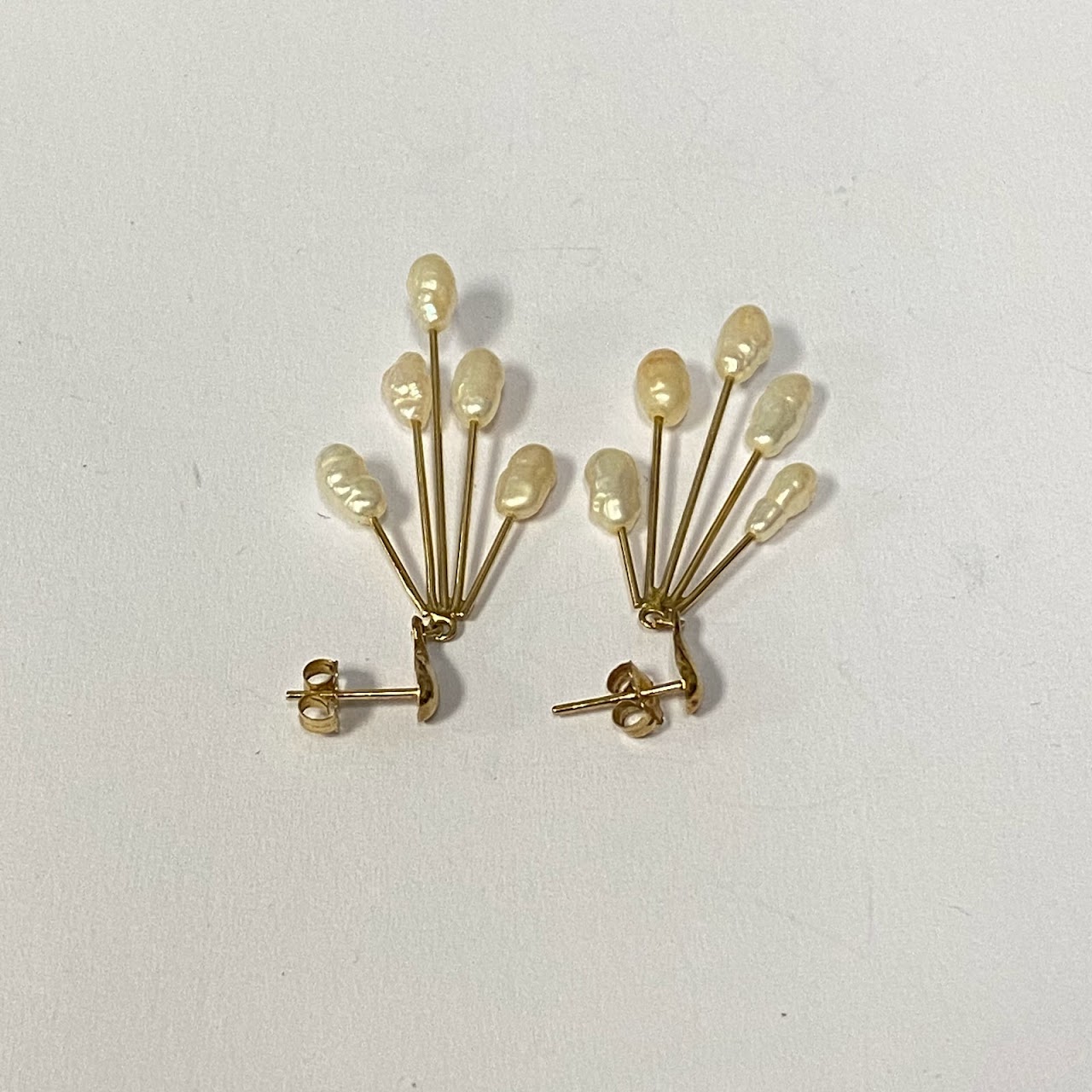 14K Gold & Seed Pearl Earrings