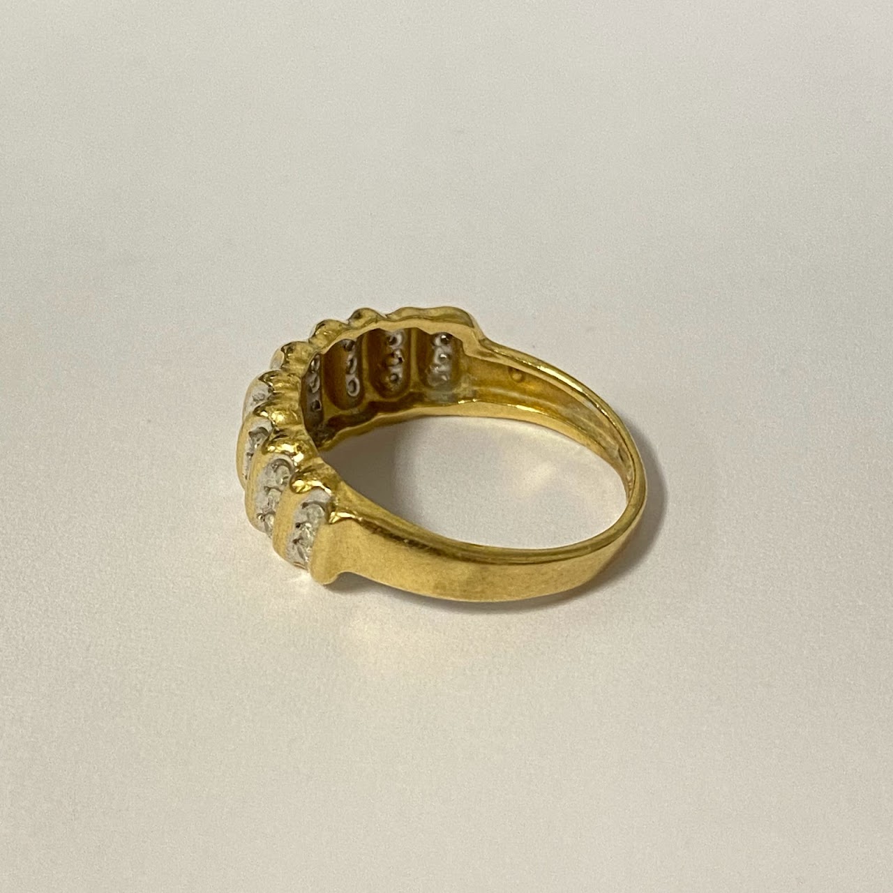 14K Gold & Diamond Wave Ring