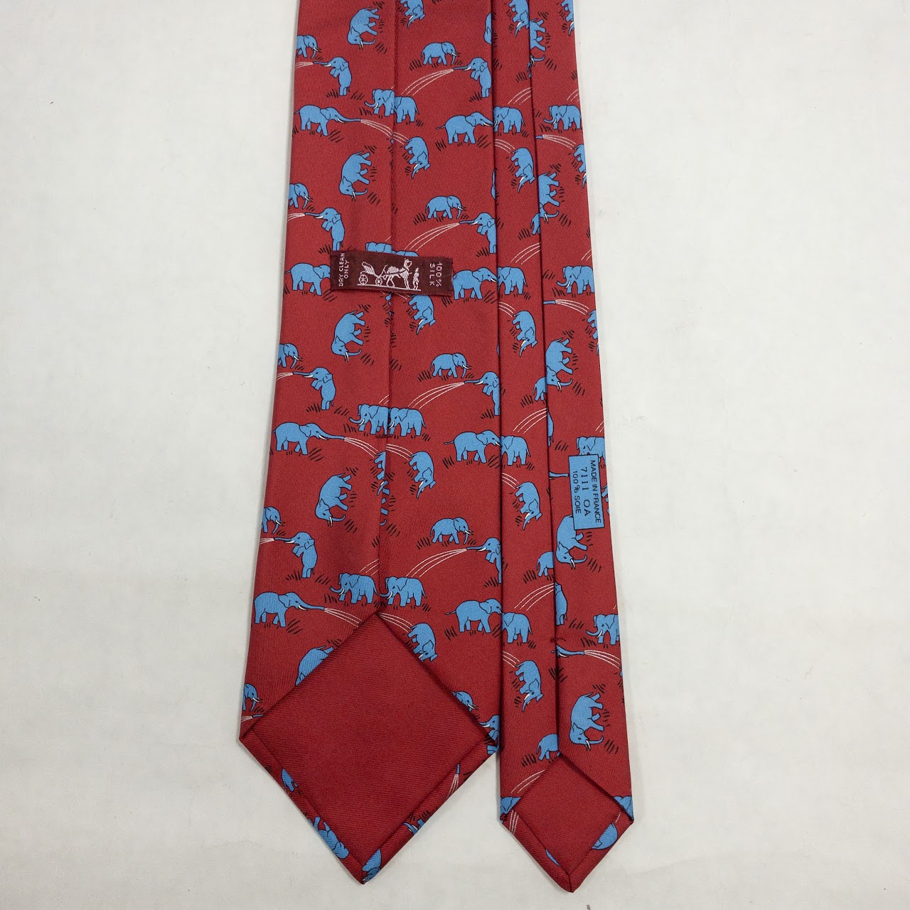 Hermès Dancing Elephants Necktie