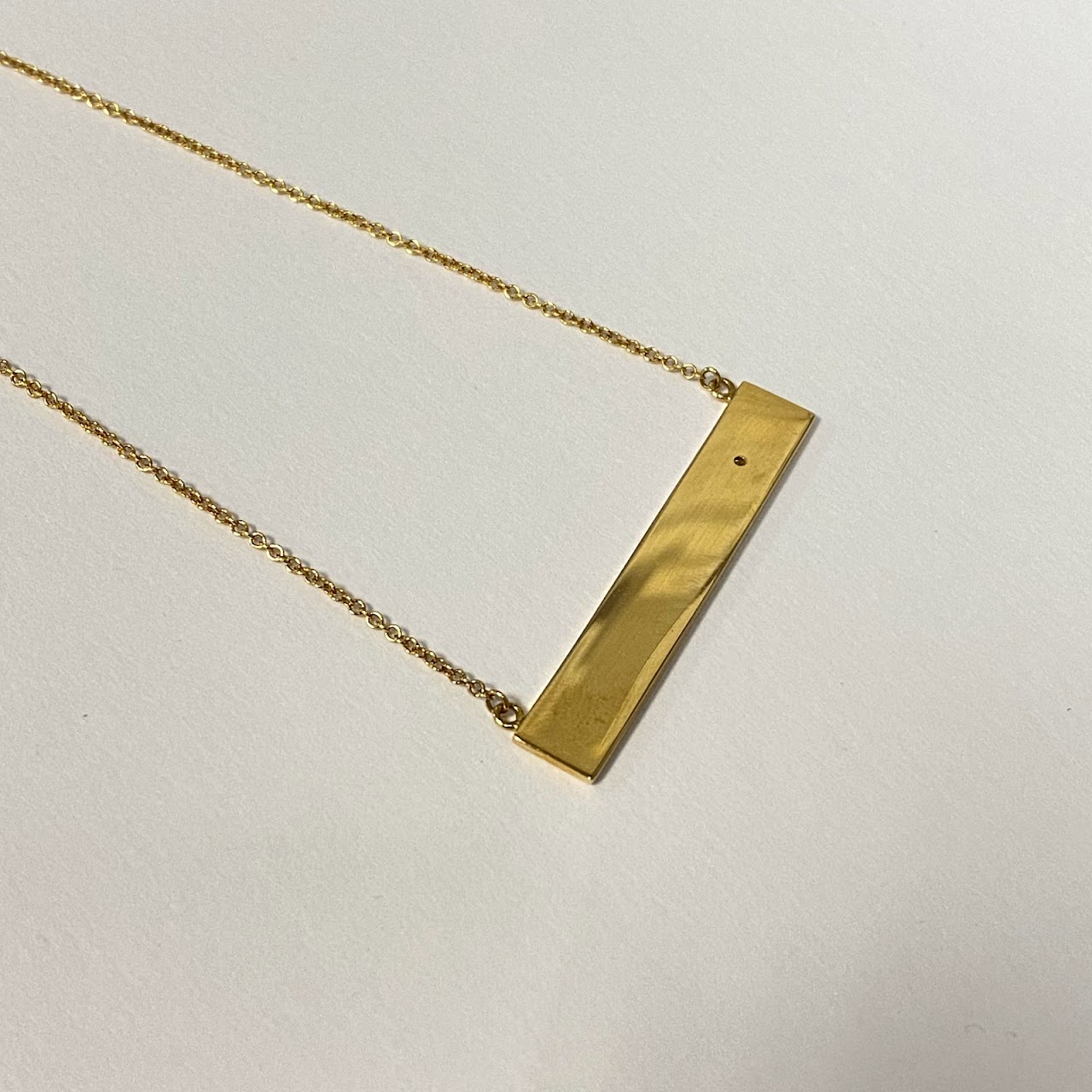 Tiffany & Co. x Paloma Picasso 18K Gold & Diamond  Loving Heart Bar Necklace