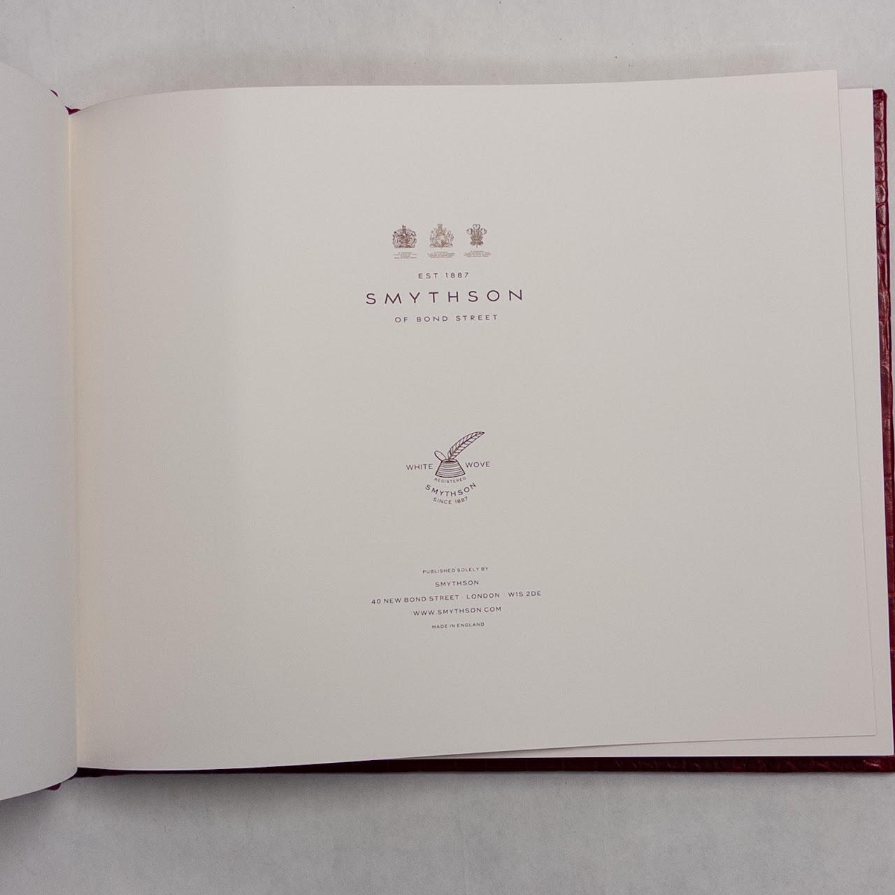 Smythson of Bond Street Embossed Leather Book