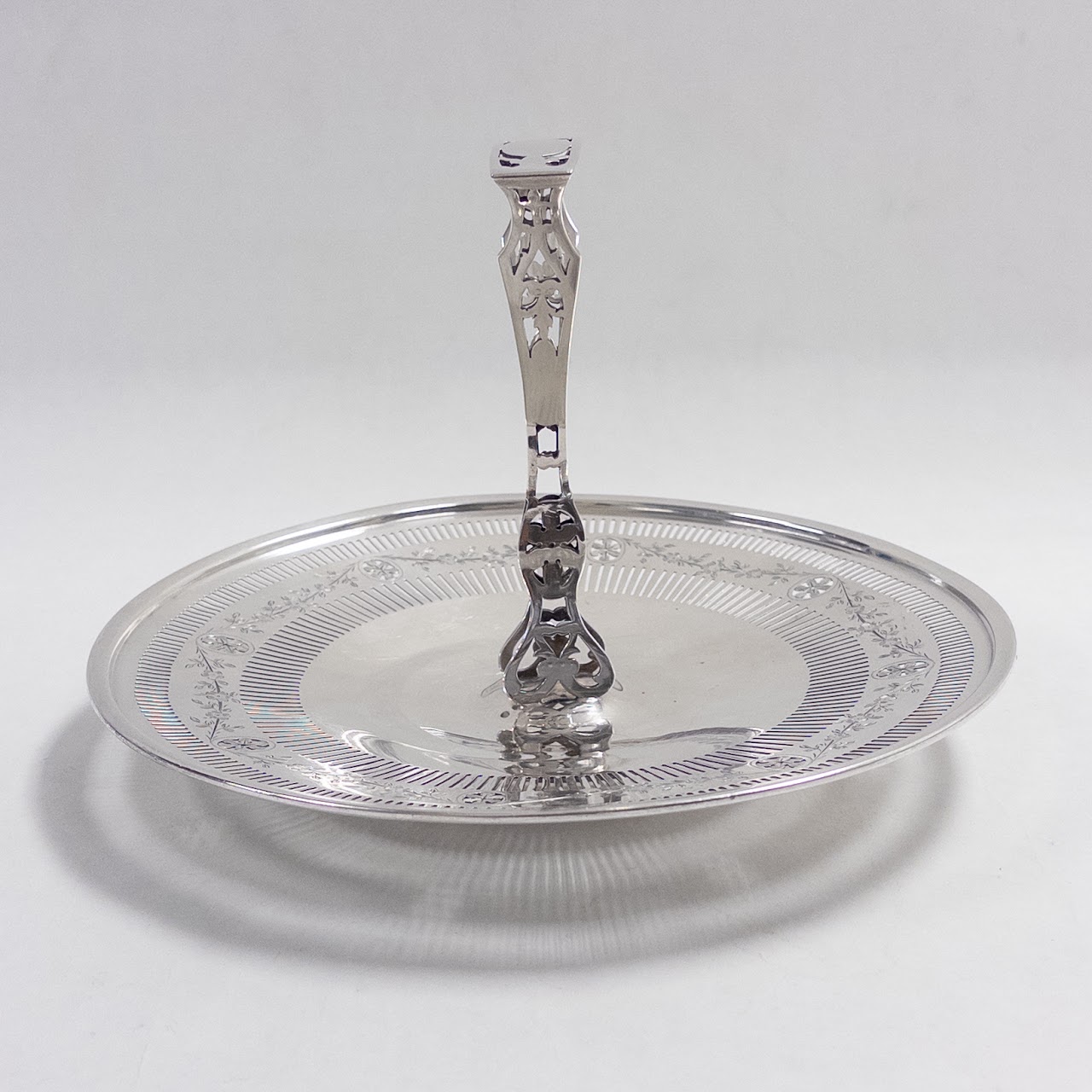 Sterling Silver Reticulated Centerpiece Tray