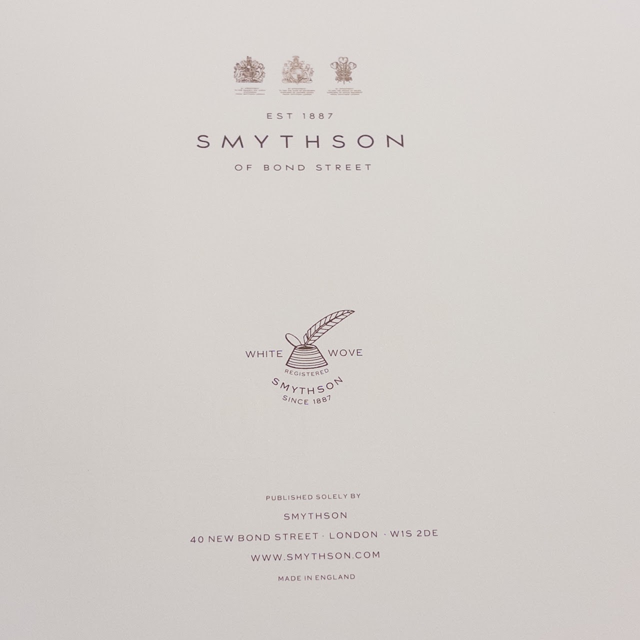 Smythson of Bond Street Embossed Leather Book