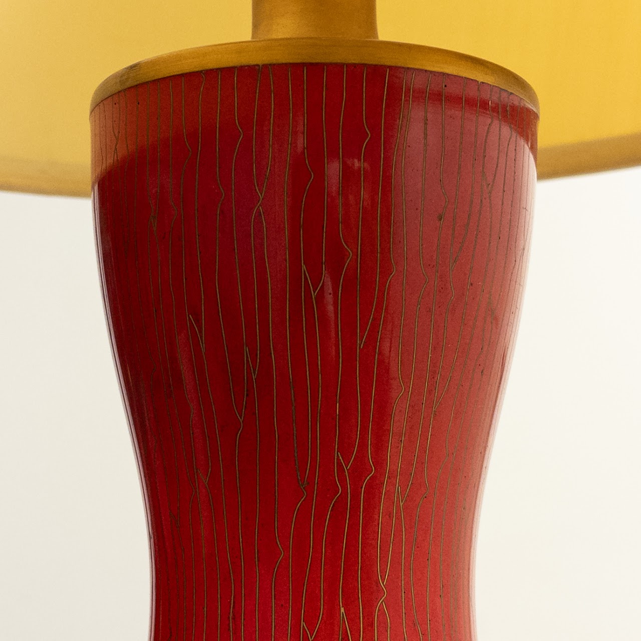 Cinnabar Red Cloisonné Lamp