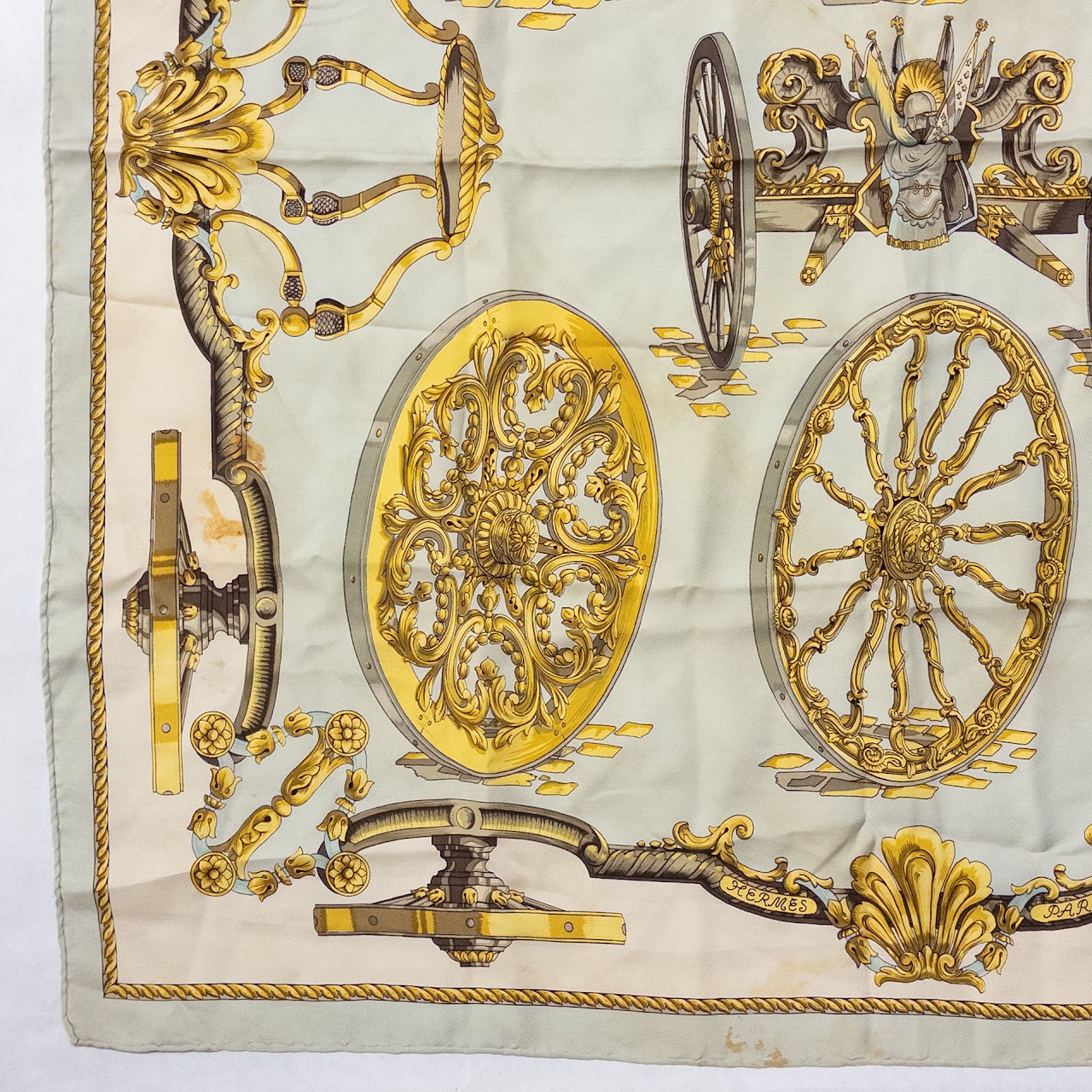 Hermes Roues De Canon by Caty 90 Scarf