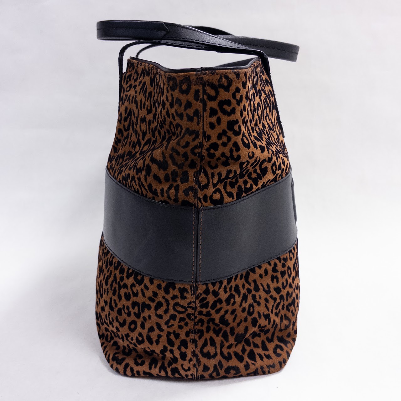 Zadig & Voltaire Flocked Leopard Print Tote Bag