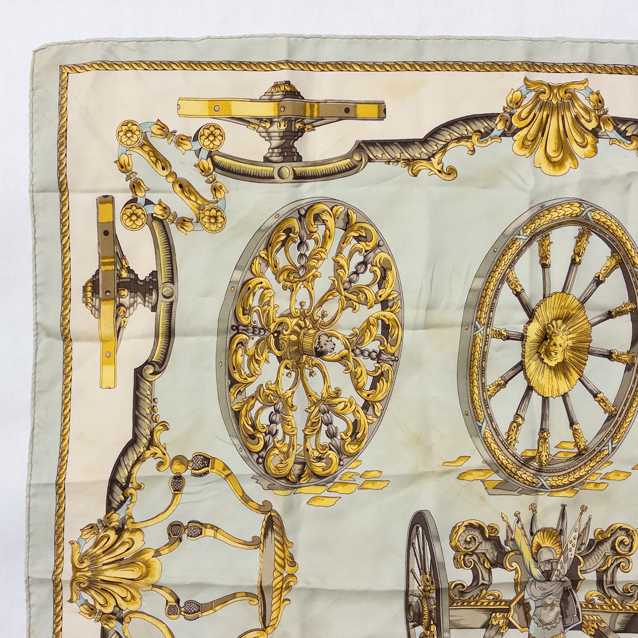 Hermes Roues De Canon by Caty 90 Scarf