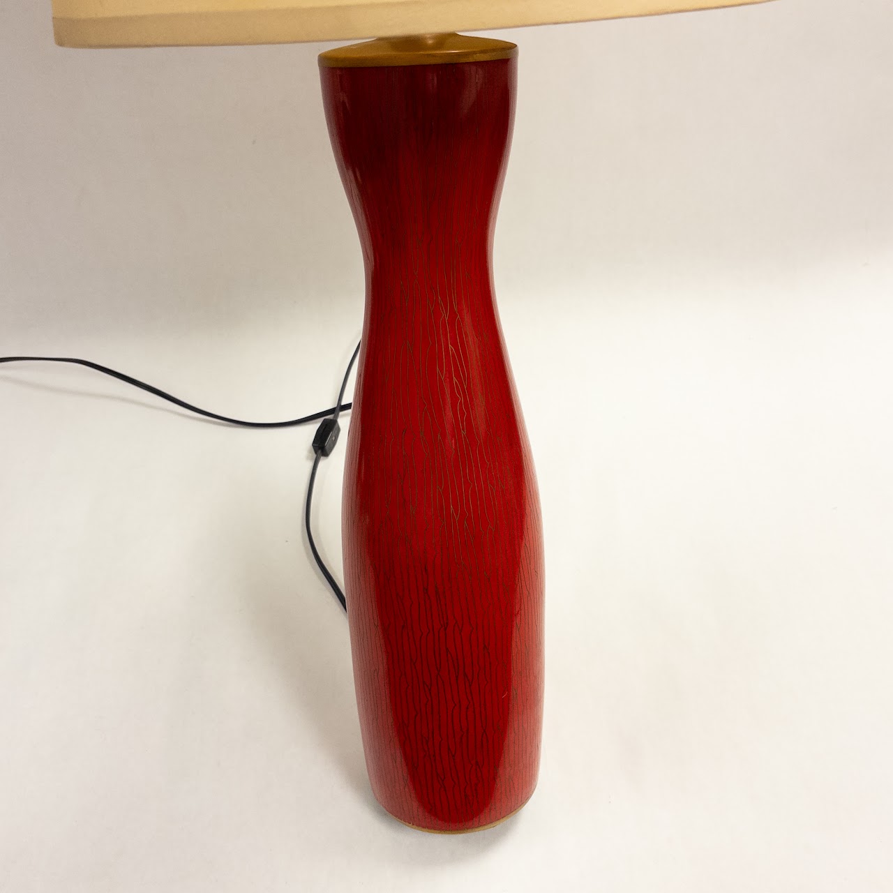 Cinnabar Red Cloisonné Lamp