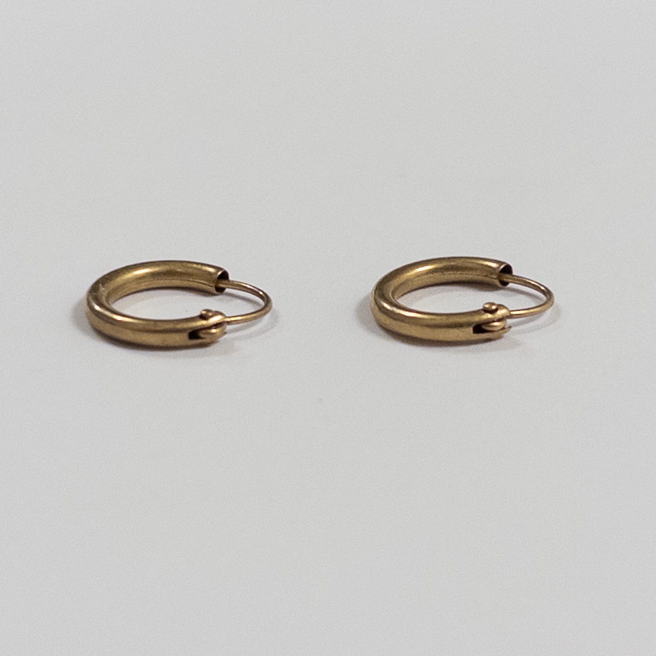 14K Gold Tiny Hoop Earrings